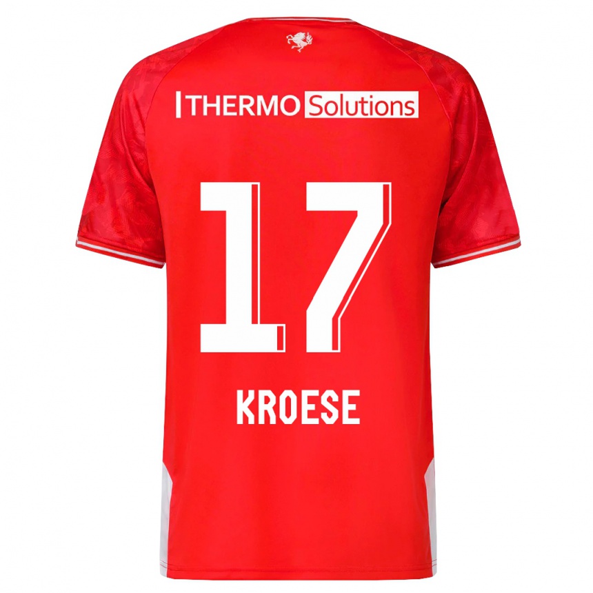 Vyrai Fieke Kroese #17 Raudona Namų Marškinėliai 2023/24 T-Shirt