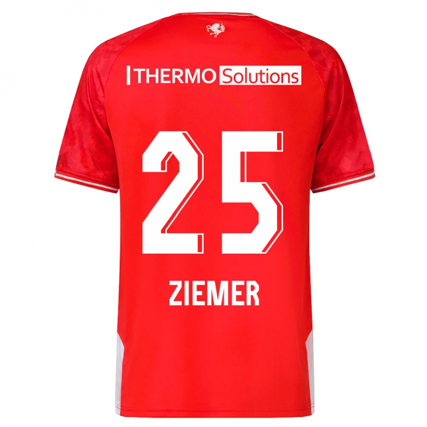 Vyrai Taylor Ziemer #25 Raudona Namų Marškinėliai 2023/24 T-Shirt