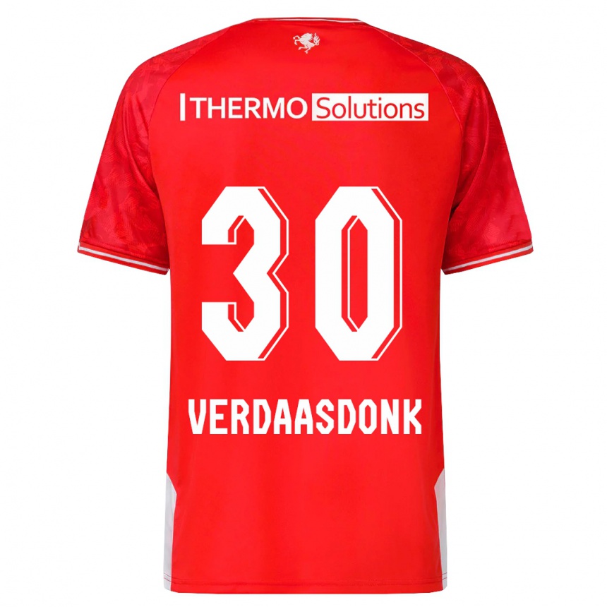 Vyrai Suus Verdaasdonk #30 Raudona Namų Marškinėliai 2023/24 T-Shirt