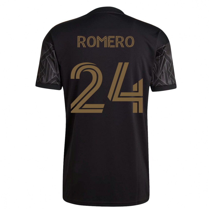 Vyrai Javen Romero #24 Juoda Namų Marškinėliai 2023/24 T-Shirt