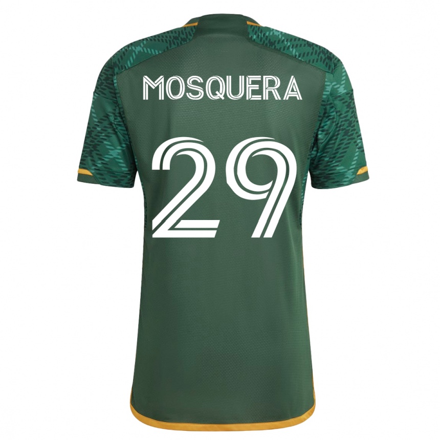 Vyrai Juan David Mosquera #29 Žalias Namų Marškinėliai 2023/24 T-Shirt