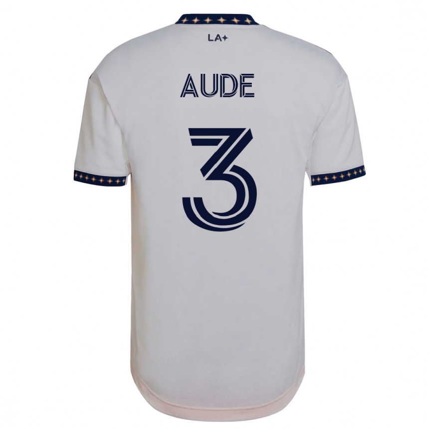 Vyrai Julián Aude #3 Baltas Namų Marškinėliai 2023/24 T-Shirt