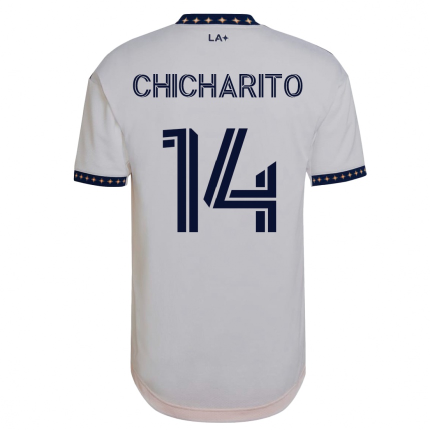Vyrai Chicharito #14 Baltas Namų Marškinėliai 2023/24 T-Shirt