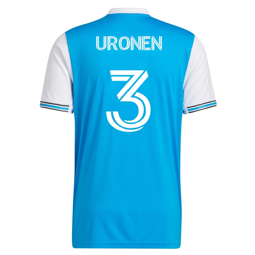 Vyrai Jere Uronen #3 Mėlyna Namų Marškinėliai 2023/24 T-Shirt