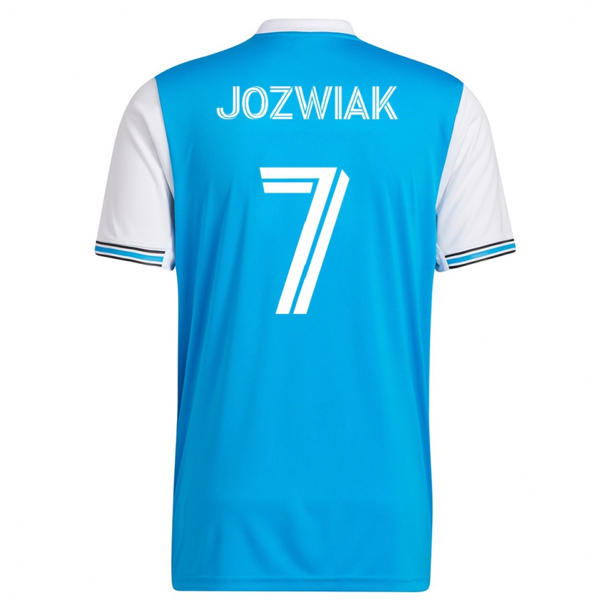 Vyrai Kamil Józwiak #7 Mėlyna Namų Marškinėliai 2023/24 T-Shirt