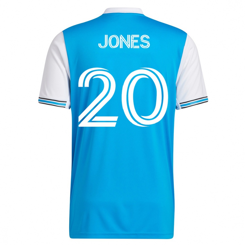 Vyrai Derrick Jones #20 Mėlyna Namų Marškinėliai 2023/24 T-Shirt