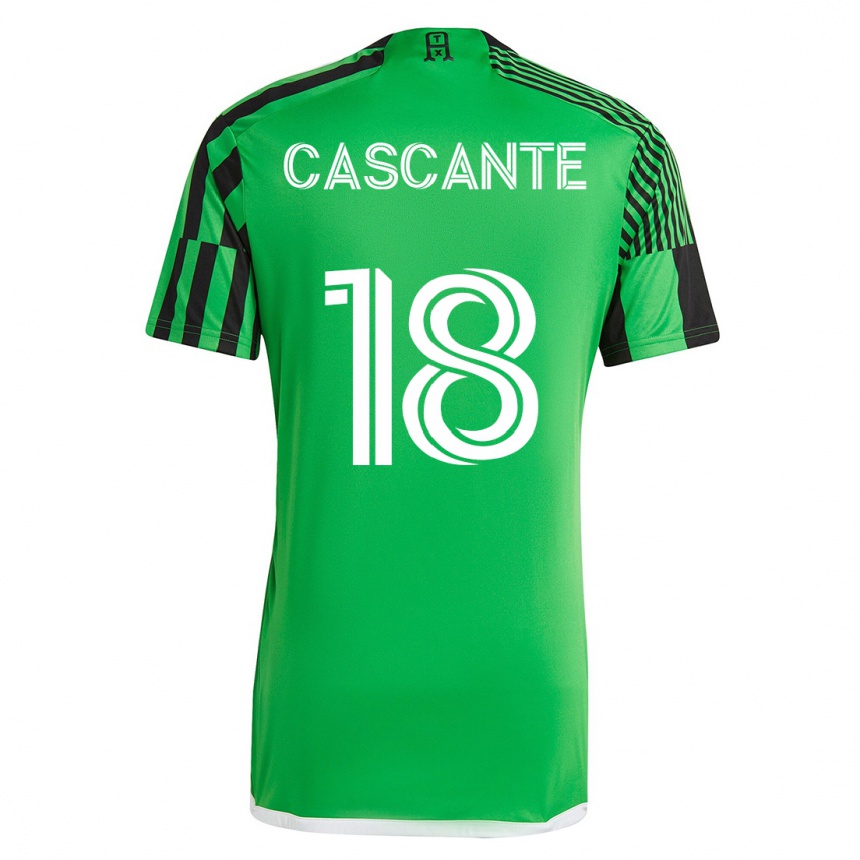 Vyrai Julio Cascante #18 Žalia Juoda Namų Marškinėliai 2023/24 T-Shirt