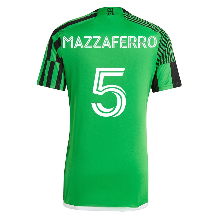 Vyrai Salvatore Mazzaferro #5 Žalia Juoda Namų Marškinėliai 2023/24 T-Shirt