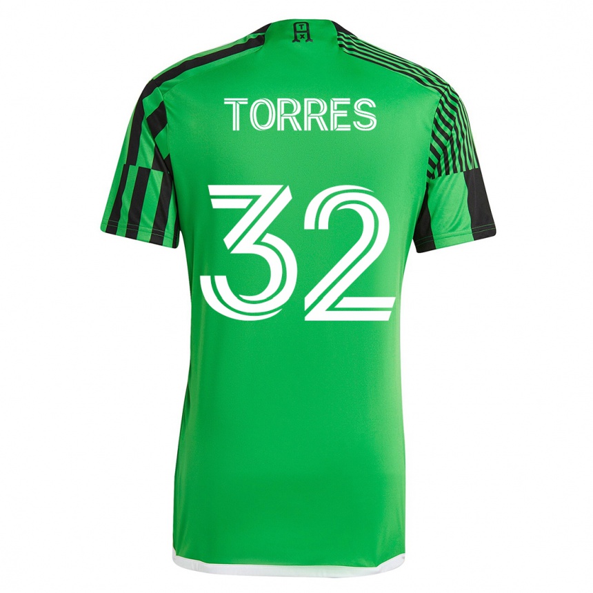 Vyrai Ervin Torres #32 Žalia Juoda Namų Marškinėliai 2023/24 T-Shirt