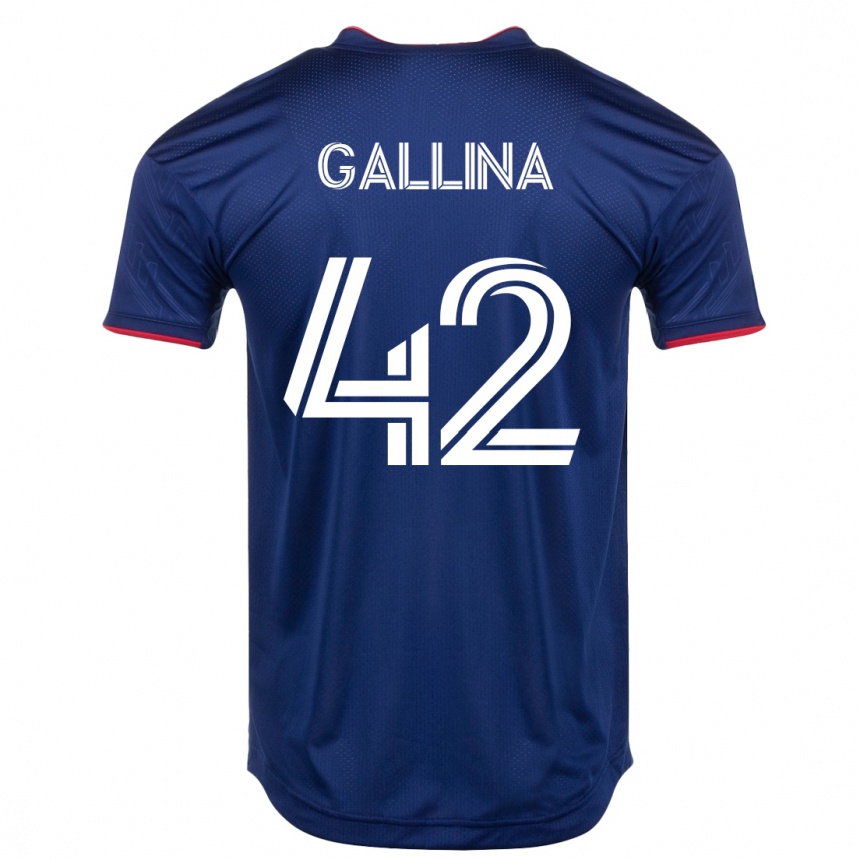 Vyrai Henrique Gallina #42 Karinis Jūrų Laivynas Namų Marškinėliai 2023/24 T-Shirt