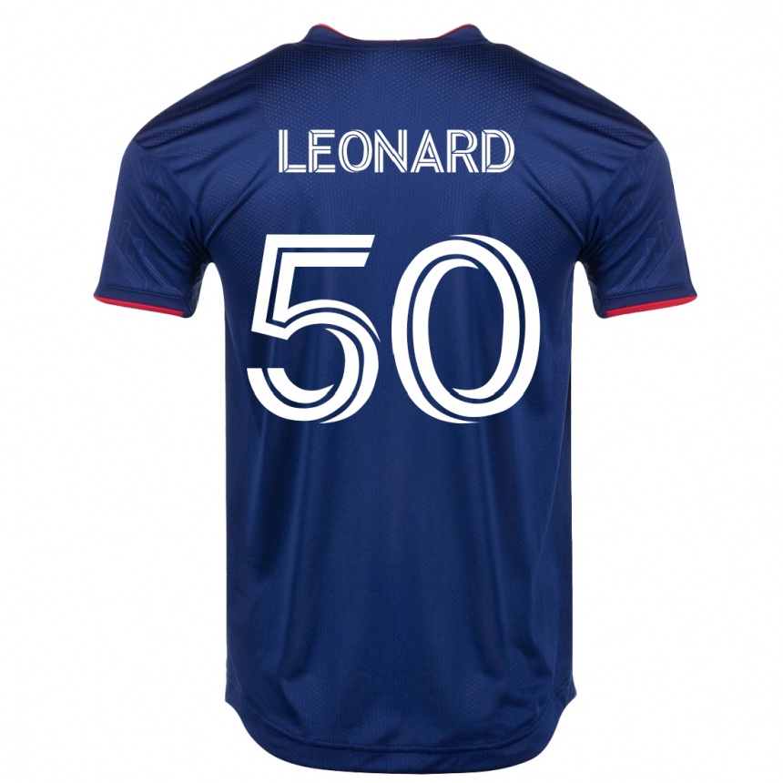 Vyrai Eric Leonard #50 Karinis Jūrų Laivynas Namų Marškinėliai 2023/24 T-Shirt