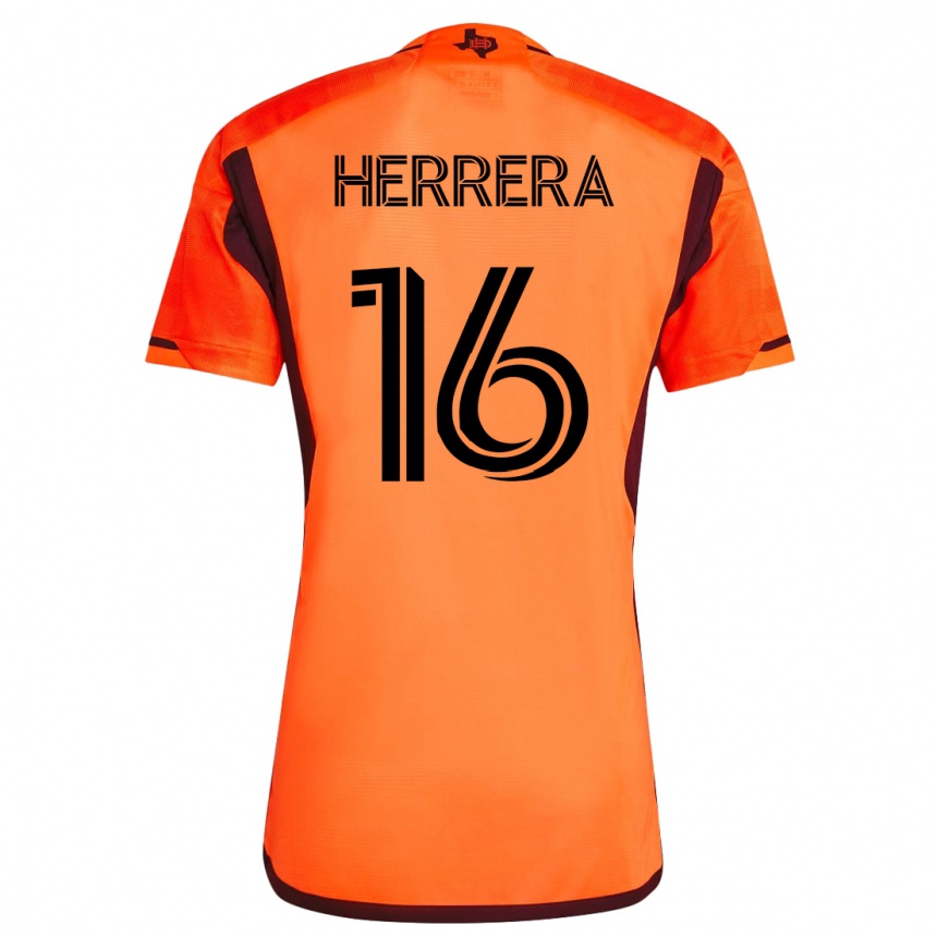 Vyrai Héctor Herrera #16 Oranžinė Namų Marškinėliai 2023/24 T-Shirt