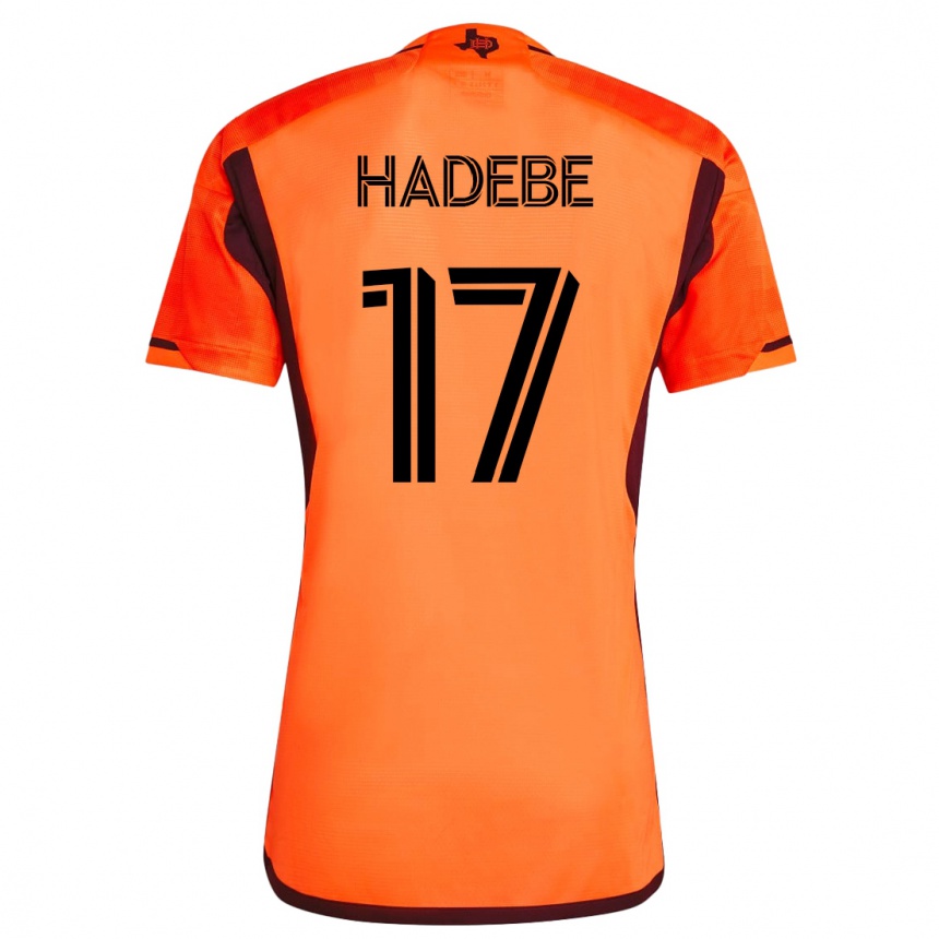 Vyrai Teenage Hadebe #17 Oranžinė Namų Marškinėliai 2023/24 T-Shirt