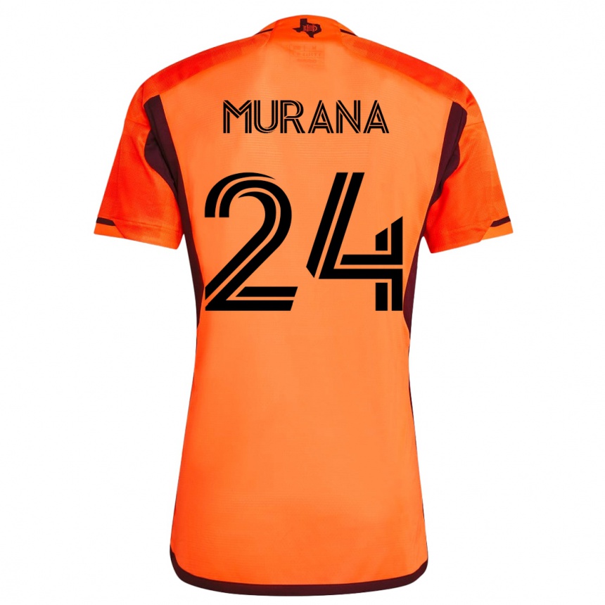 Vyrai Mujeeb Murana #24 Oranžinė Namų Marškinėliai 2023/24 T-Shirt