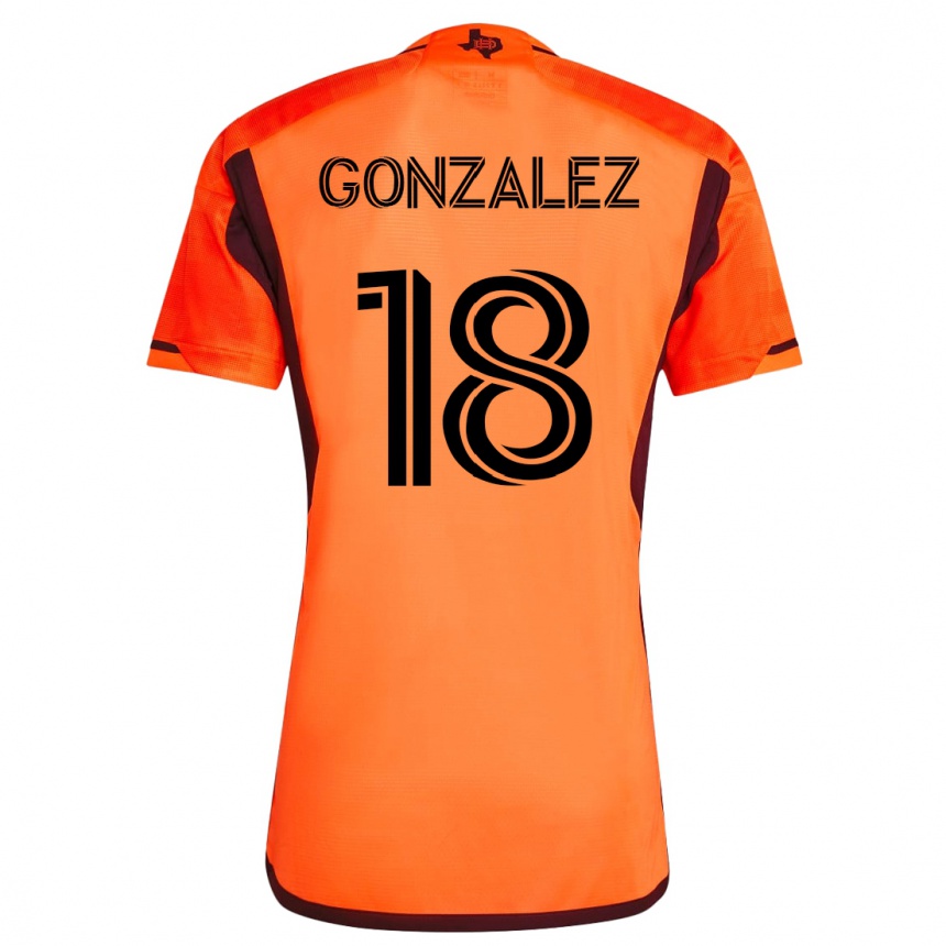 Vyrai Diego Gonzalez #18 Oranžinė Namų Marškinėliai 2023/24 T-Shirt