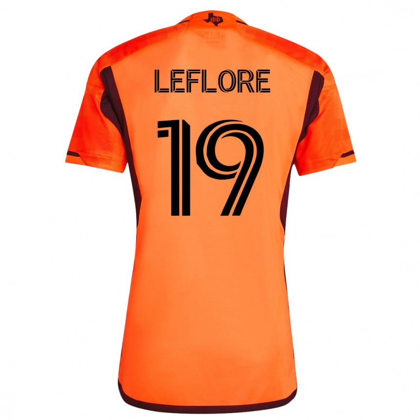 Vyrai Isaiah Leflore #19 Oranžinė Namų Marškinėliai 2023/24 T-Shirt