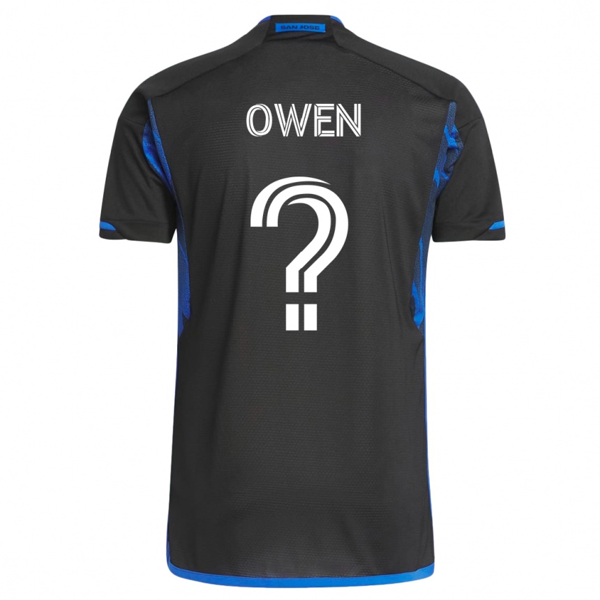 Vyrai Connor Owen #0 Mėlyna Juoda Namų Marškinėliai 2023/24 T-Shirt