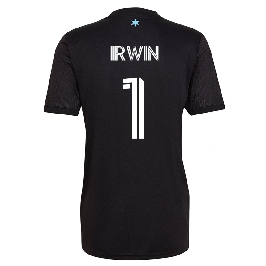 Vyrai Clint Irwin #1 Juoda Namų Marškinėliai 2023/24 T-Shirt