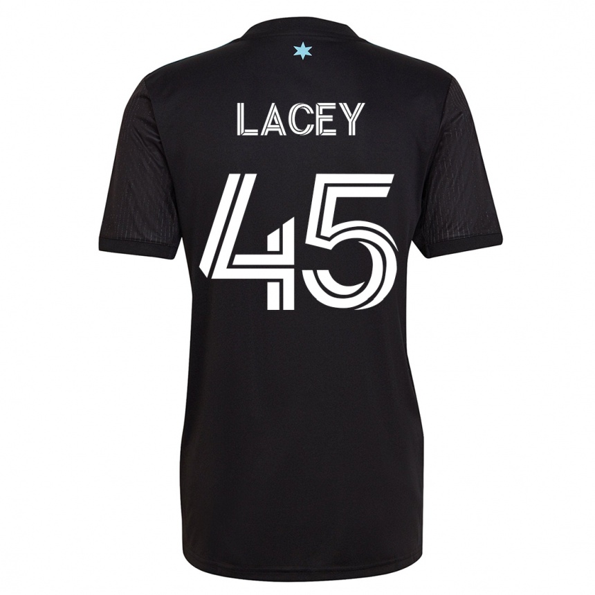 Vyrai Kameron Lacey #45 Juoda Namų Marškinėliai 2023/24 T-Shirt