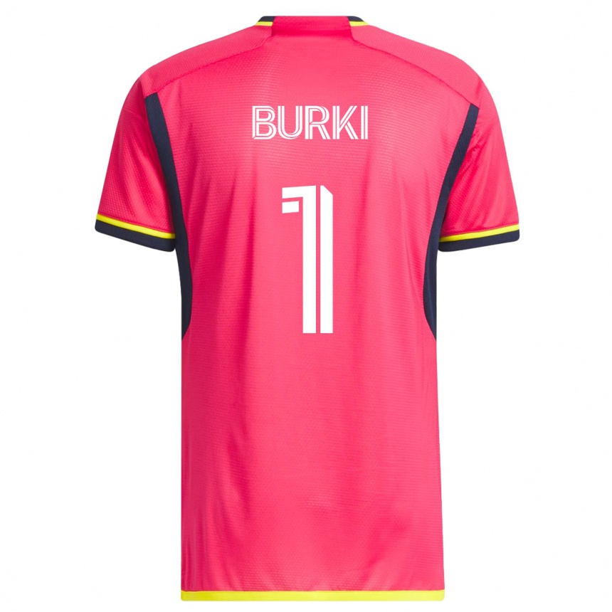 Vyrai Roman Bürki #1 Rožinis Namų Marškinėliai 2023/24 T-Shirt