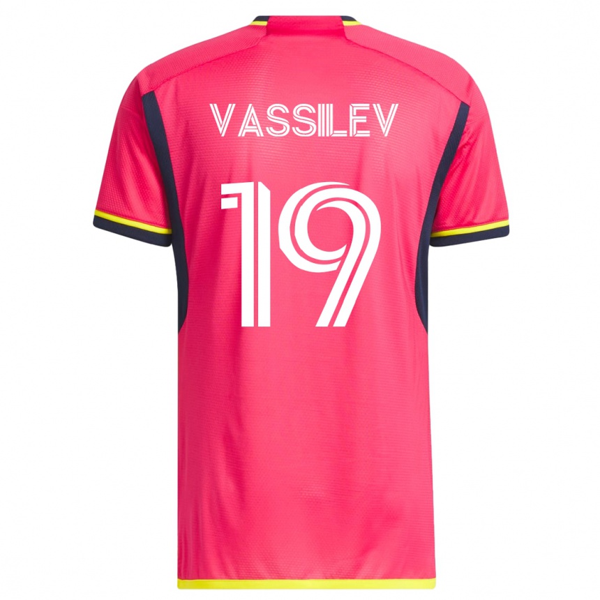 Vyrai Indiana Vassilev #19 Rožinis Namų Marškinėliai 2023/24 T-Shirt