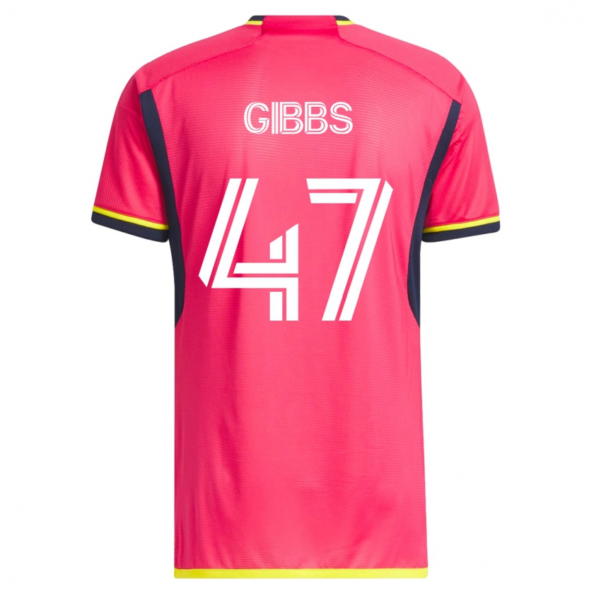 Vyrai Ryley Gibbs #47 Rožinis Namų Marškinėliai 2023/24 T-Shirt