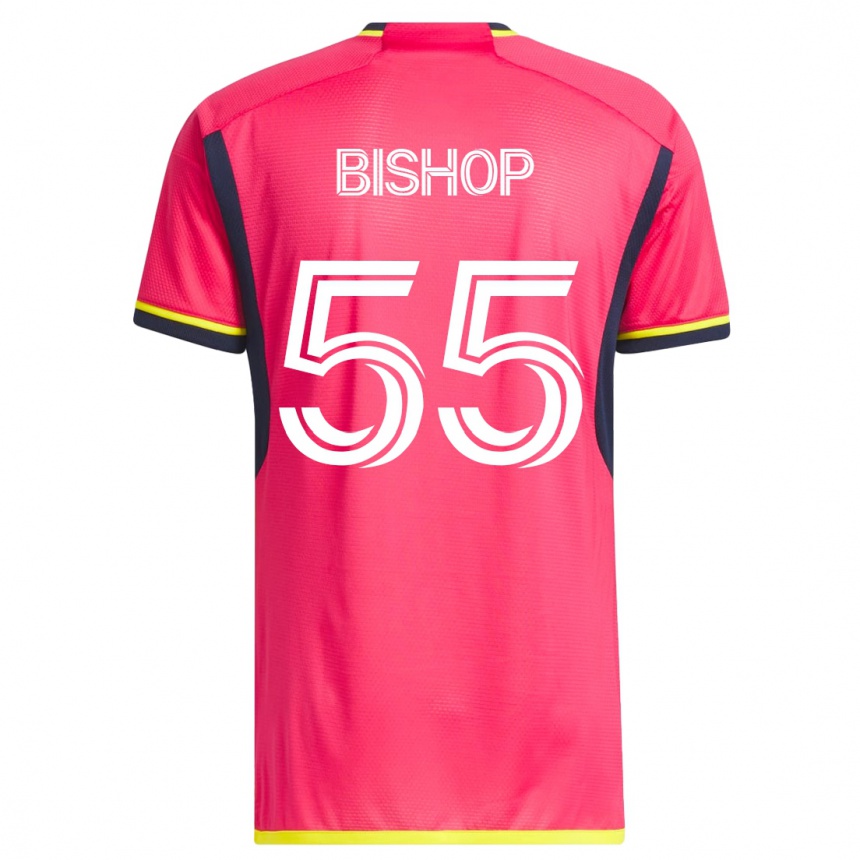 Vyrai Nick Bishop #55 Rožinis Namų Marškinėliai 2023/24 T-Shirt