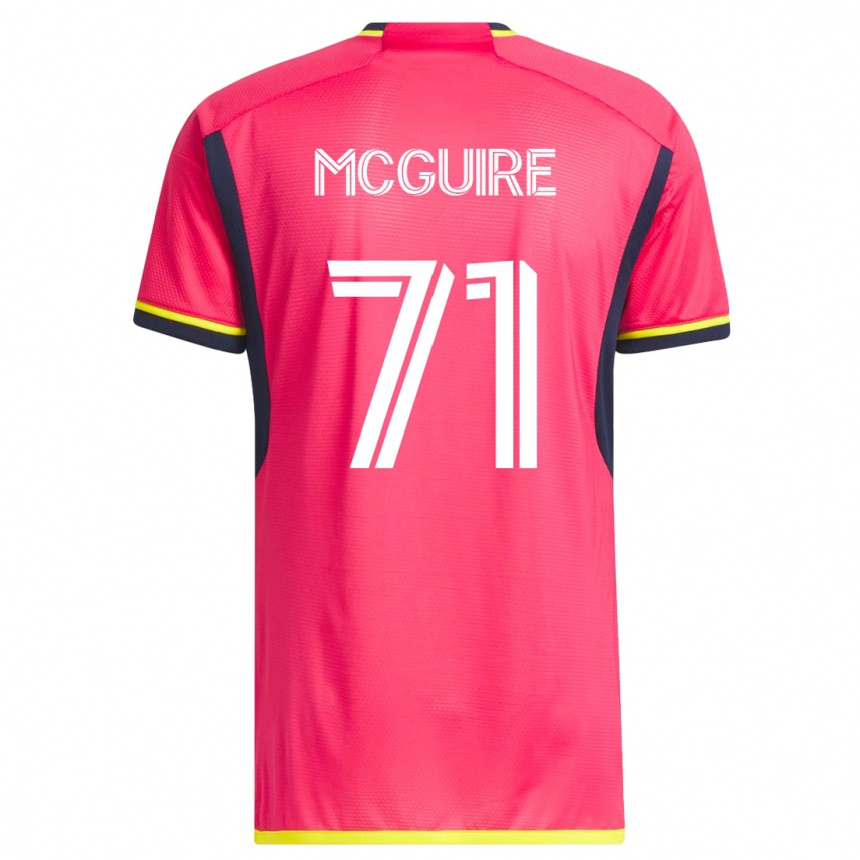 Vyrai Nolan Mcguire #71 Rožinis Namų Marškinėliai 2023/24 T-Shirt