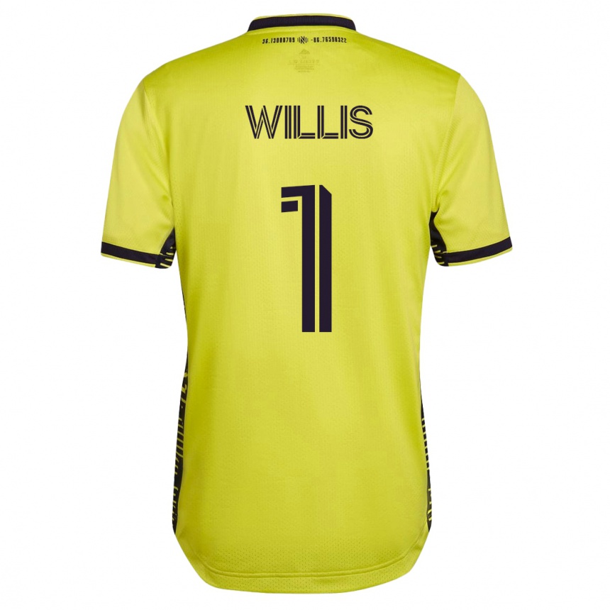 Vyrai Joe Willis #1 Geltona Namų Marškinėliai 2023/24 T-Shirt