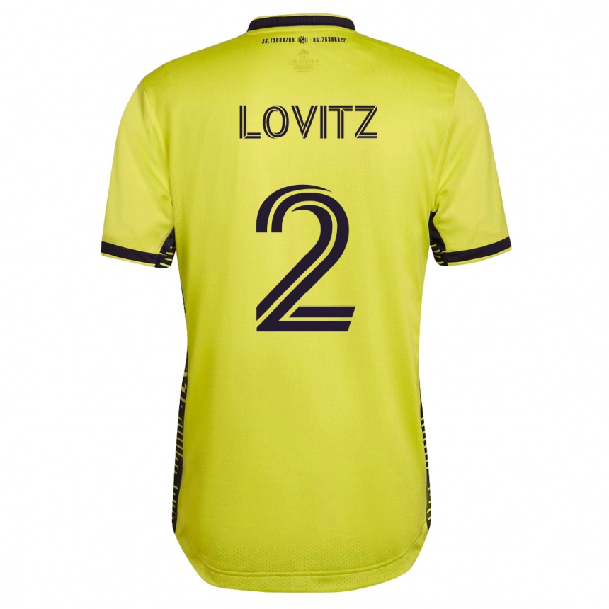 Vyrai Daniel Lovitz #2 Geltona Namų Marškinėliai 2023/24 T-Shirt