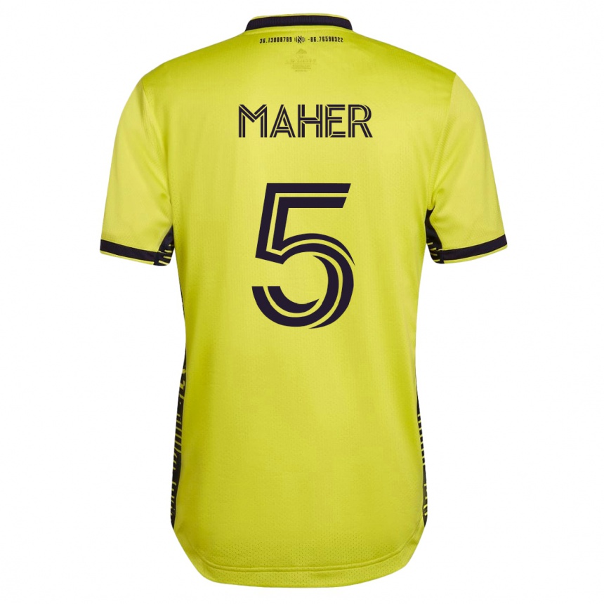 Vyrai Jack Maher #5 Geltona Namų Marškinėliai 2023/24 T-Shirt