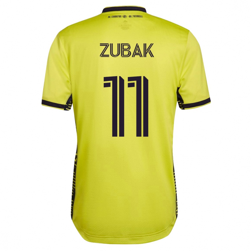 Vyrai Ethan Zubak #11 Geltona Namų Marškinėliai 2023/24 T-Shirt