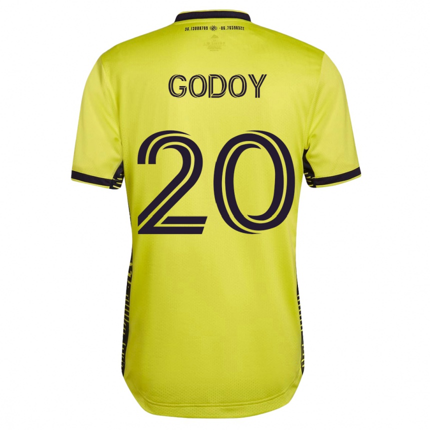 Vyrai Aníbal Godoy #20 Geltona Namų Marškinėliai 2023/24 T-Shirt
