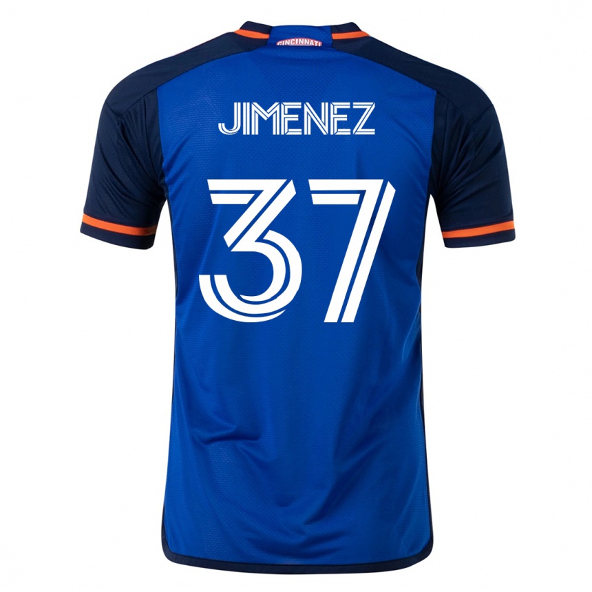 Vyrai Stiven Jimenez #37 Mėlyna Namų Marškinėliai 2023/24 T-Shirt