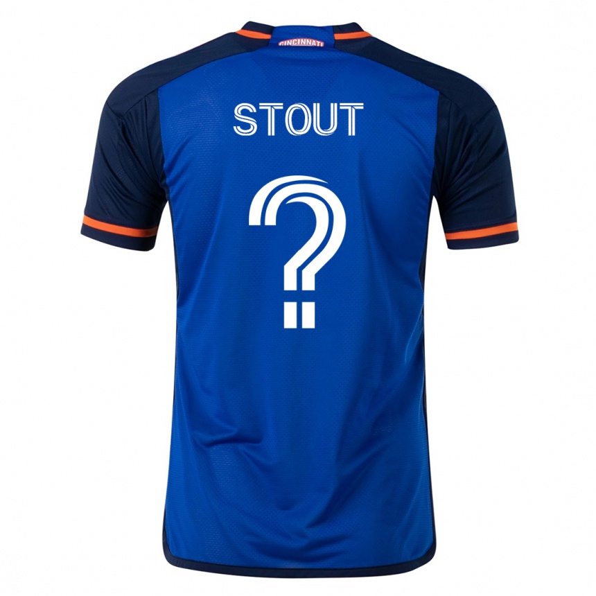 Vyrai Connor Stout #0 Mėlyna Namų Marškinėliai 2023/24 T-Shirt