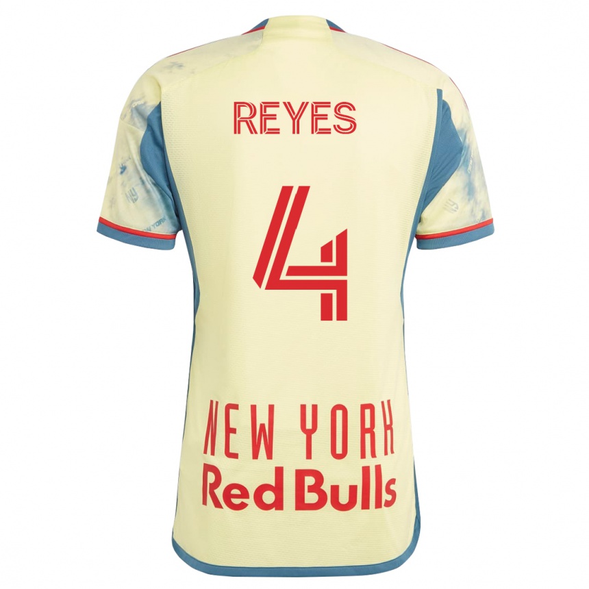 Vyrai Andrés Reyes #4 Geltona Namų Marškinėliai 2023/24 T-Shirt