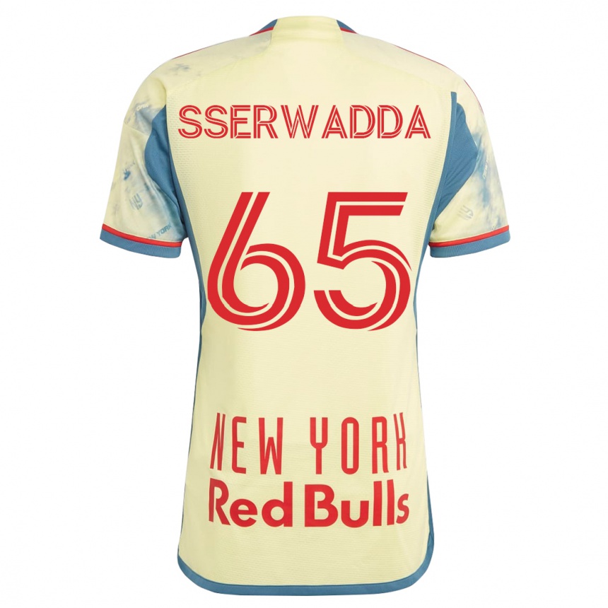 Vyrai Steven Sserwadda #65 Geltona Namų Marškinėliai 2023/24 T-Shirt