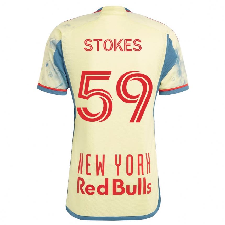 Vyrai Aidan Stokes #59 Geltona Namų Marškinėliai 2023/24 T-Shirt