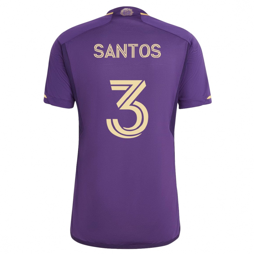 Vyrai Rafael Santos #3 Violetinė Namų Marškinėliai 2023/24 T-Shirt
