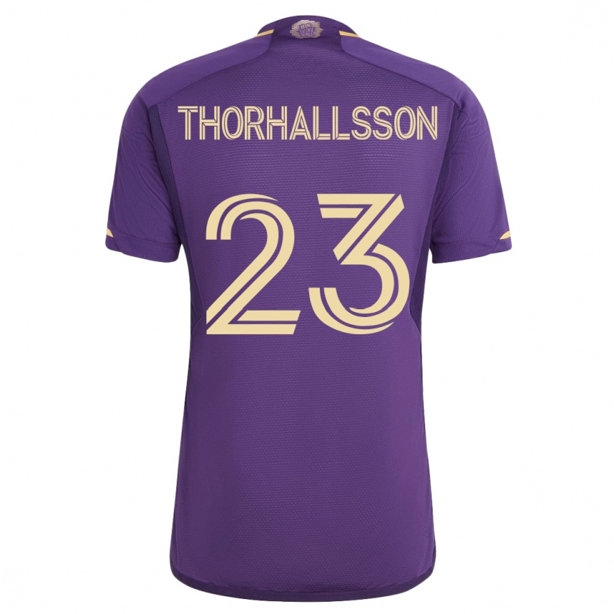Vyrai Dagur Dan Thórhallsson #23 Violetinė Namų Marškinėliai 2023/24 T-Shirt