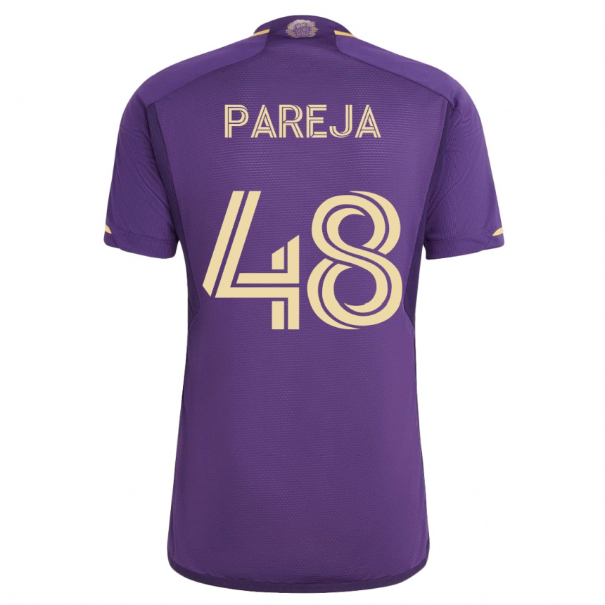 Vyrai Diego Pareja #48 Violetinė Namų Marškinėliai 2023/24 T-Shirt