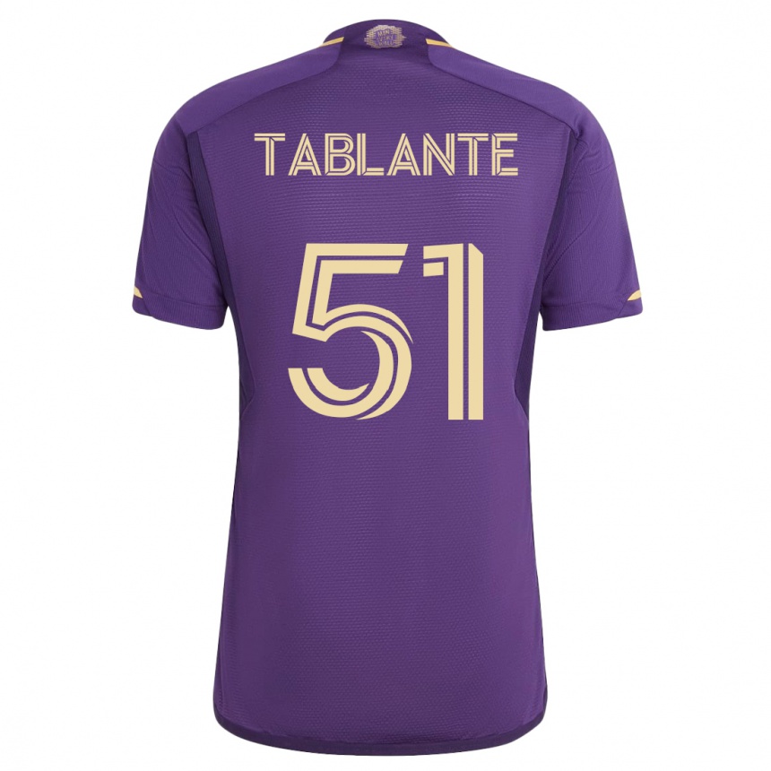 Vyrai Moises Tablante #51 Violetinė Namų Marškinėliai 2023/24 T-Shirt