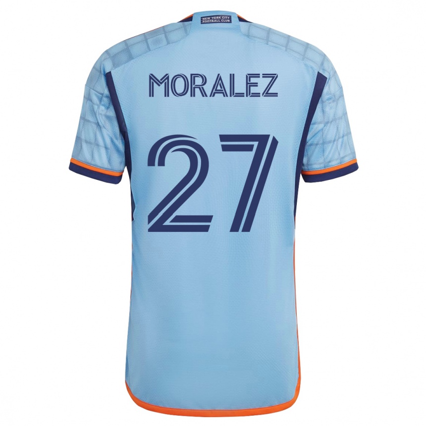 Vyrai Maxi Moralez #27 Mėlyna Namų Marškinėliai 2023/24 T-Shirt