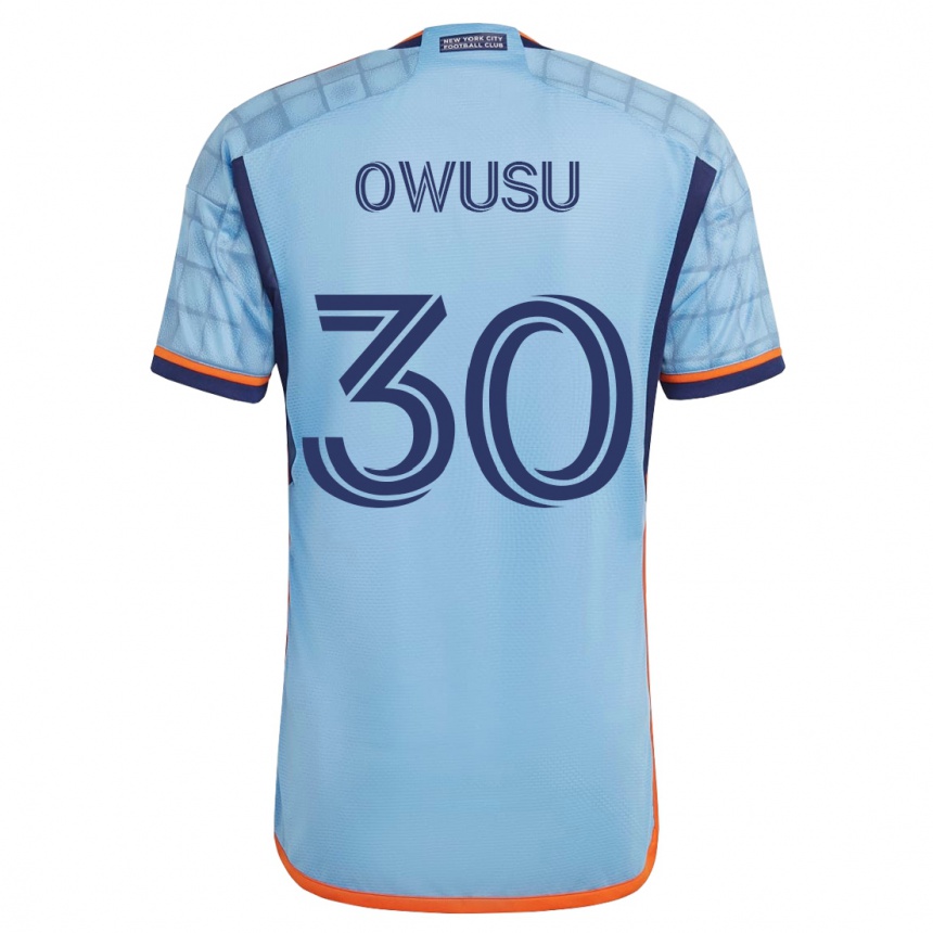 Vyrai Samuel Owusu #30 Mėlyna Namų Marškinėliai 2023/24 T-Shirt