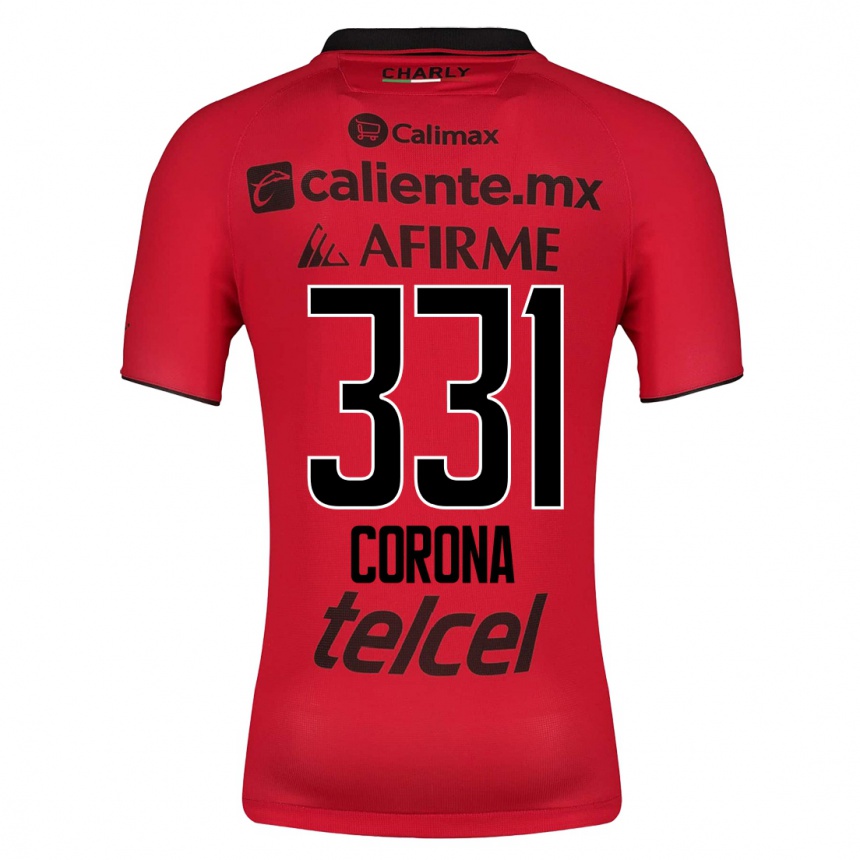 Vyrai José Corona #331 Raudona Namų Marškinėliai 2023/24 T-Shirt