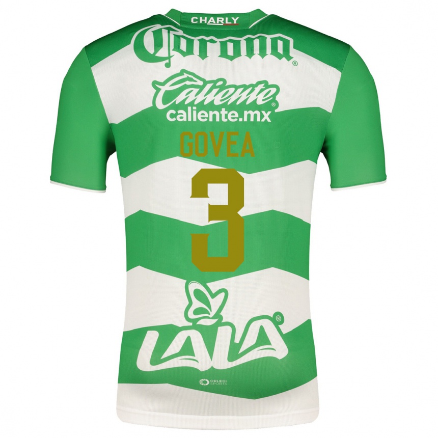 Vyrai Ismael Govea #3 Žalias Namų Marškinėliai 2023/24 T-Shirt