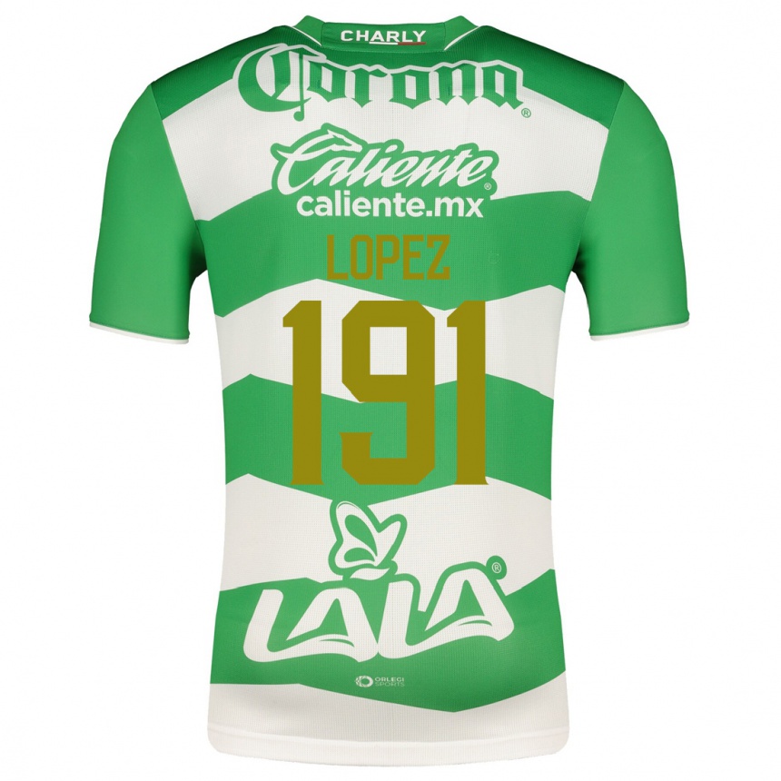 Vyrai Carlos López #191 Žalias Namų Marškinėliai 2023/24 T-Shirt