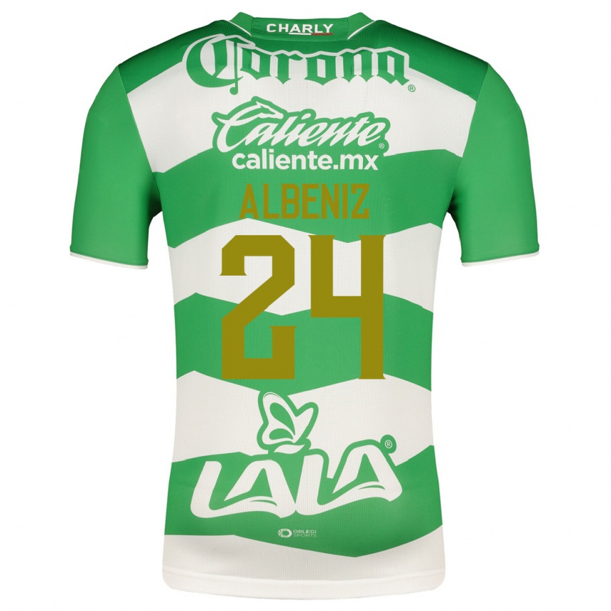 Vyrai Maika Albéniz #24 Žalias Namų Marškinėliai 2023/24 T-Shirt
