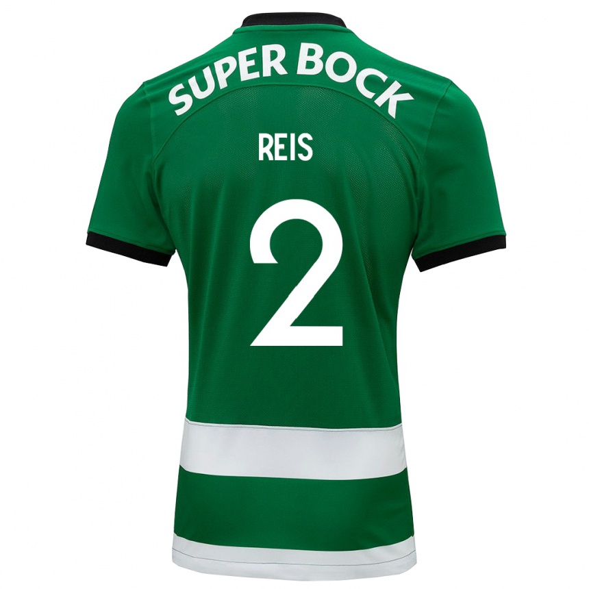 Vyrai Matheus Reis #2 Žalias Namų Marškinėliai 2023/24 T-Shirt