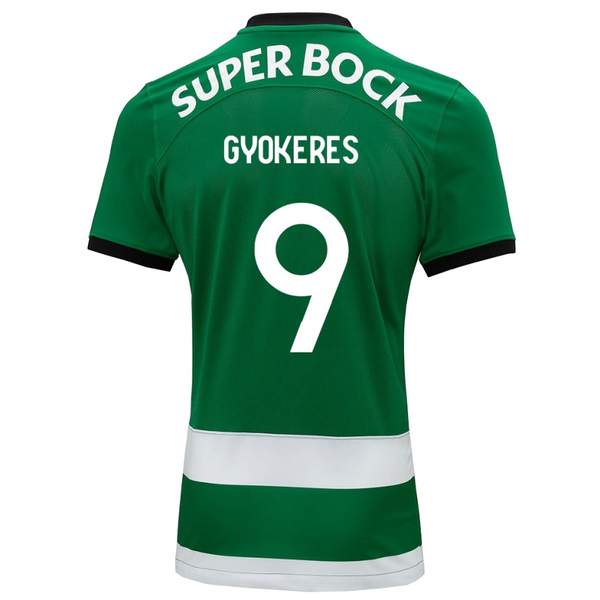 Vyrai Viktor Gyökeres #9 Žalias Namų Marškinėliai 2023/24 T-Shirt